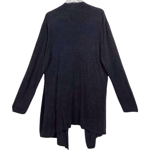 BAREFOOT DREAMS Cozychic Lite Island Wrap Cardigan Plus 1X Black #903 EUC - Picture 3 of 16
